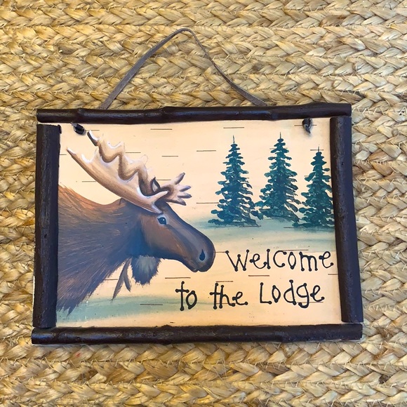 Other - SOLD‼️ Lodge Cabin Moose Sign